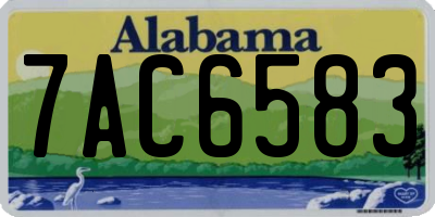 AL license plate 7AC6583