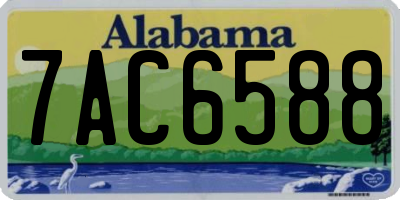 AL license plate 7AC6588
