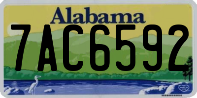 AL license plate 7AC6592