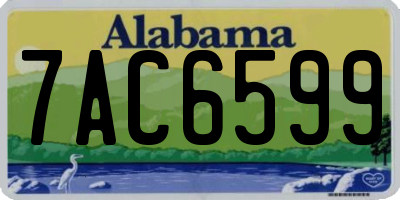 AL license plate 7AC6599