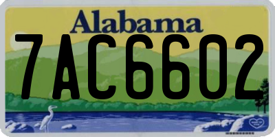 AL license plate 7AC6602