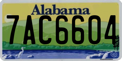 AL license plate 7AC6604
