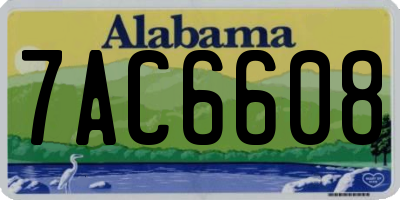 AL license plate 7AC6608