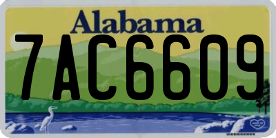 AL license plate 7AC6609