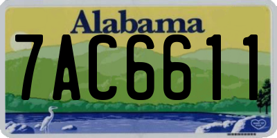 AL license plate 7AC6611