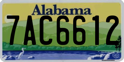 AL license plate 7AC6612