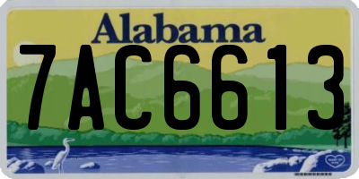 AL license plate 7AC6613