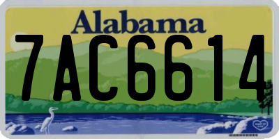 AL license plate 7AC6614
