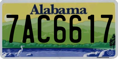 AL license plate 7AC6617