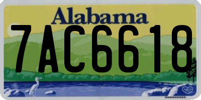 AL license plate 7AC6618