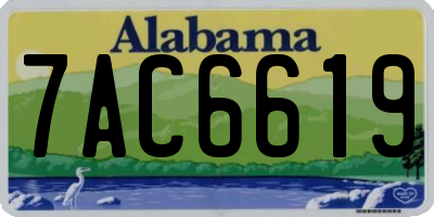 AL license plate 7AC6619