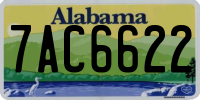 AL license plate 7AC6622