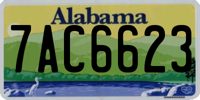 AL license plate 7AC6623