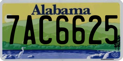 AL license plate 7AC6625