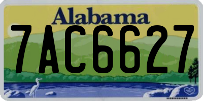 AL license plate 7AC6627