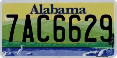 AL license plate 7AC6629