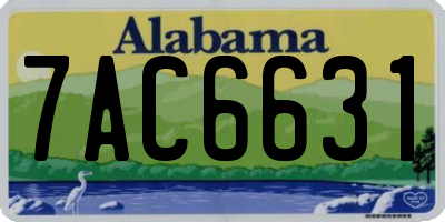 AL license plate 7AC6631