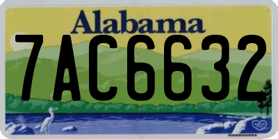 AL license plate 7AC6632