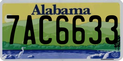 AL license plate 7AC6633