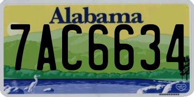 AL license plate 7AC6634