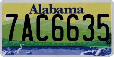 AL license plate 7AC6635
