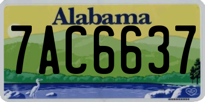 AL license plate 7AC6637