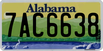 AL license plate 7AC6638