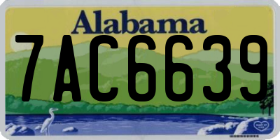 AL license plate 7AC6639