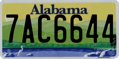 AL license plate 7AC6644
