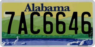 AL license plate 7AC6646
