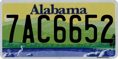 AL license plate 7AC6652