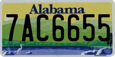 AL license plate 7AC6655
