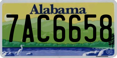 AL license plate 7AC6658