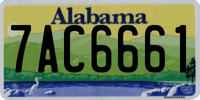AL license plate 7AC6661