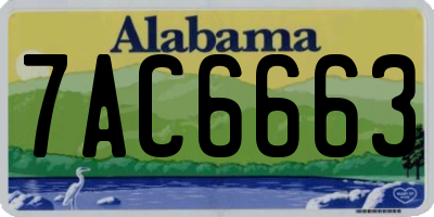 AL license plate 7AC6663