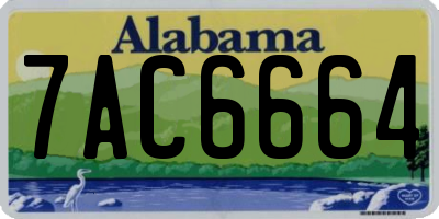 AL license plate 7AC6664