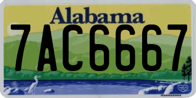 AL license plate 7AC6667