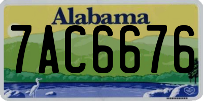 AL license plate 7AC6676