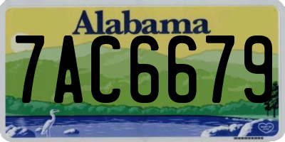 AL license plate 7AC6679