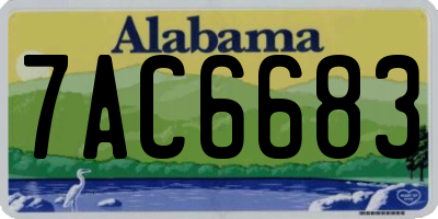 AL license plate 7AC6683