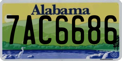 AL license plate 7AC6686