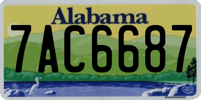 AL license plate 7AC6687