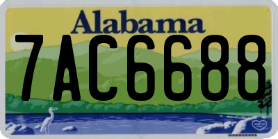 AL license plate 7AC6688