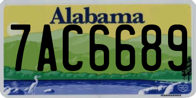 AL license plate 7AC6689