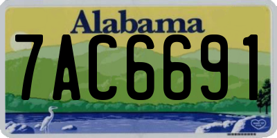 AL license plate 7AC6691