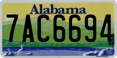 AL license plate 7AC6694