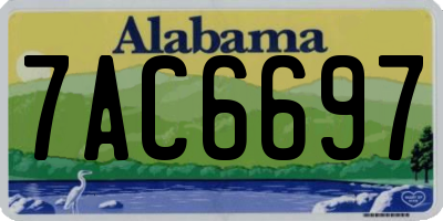 AL license plate 7AC6697