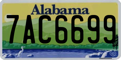 AL license plate 7AC6699