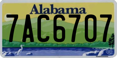 AL license plate 7AC6707