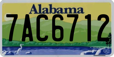 AL license plate 7AC6712